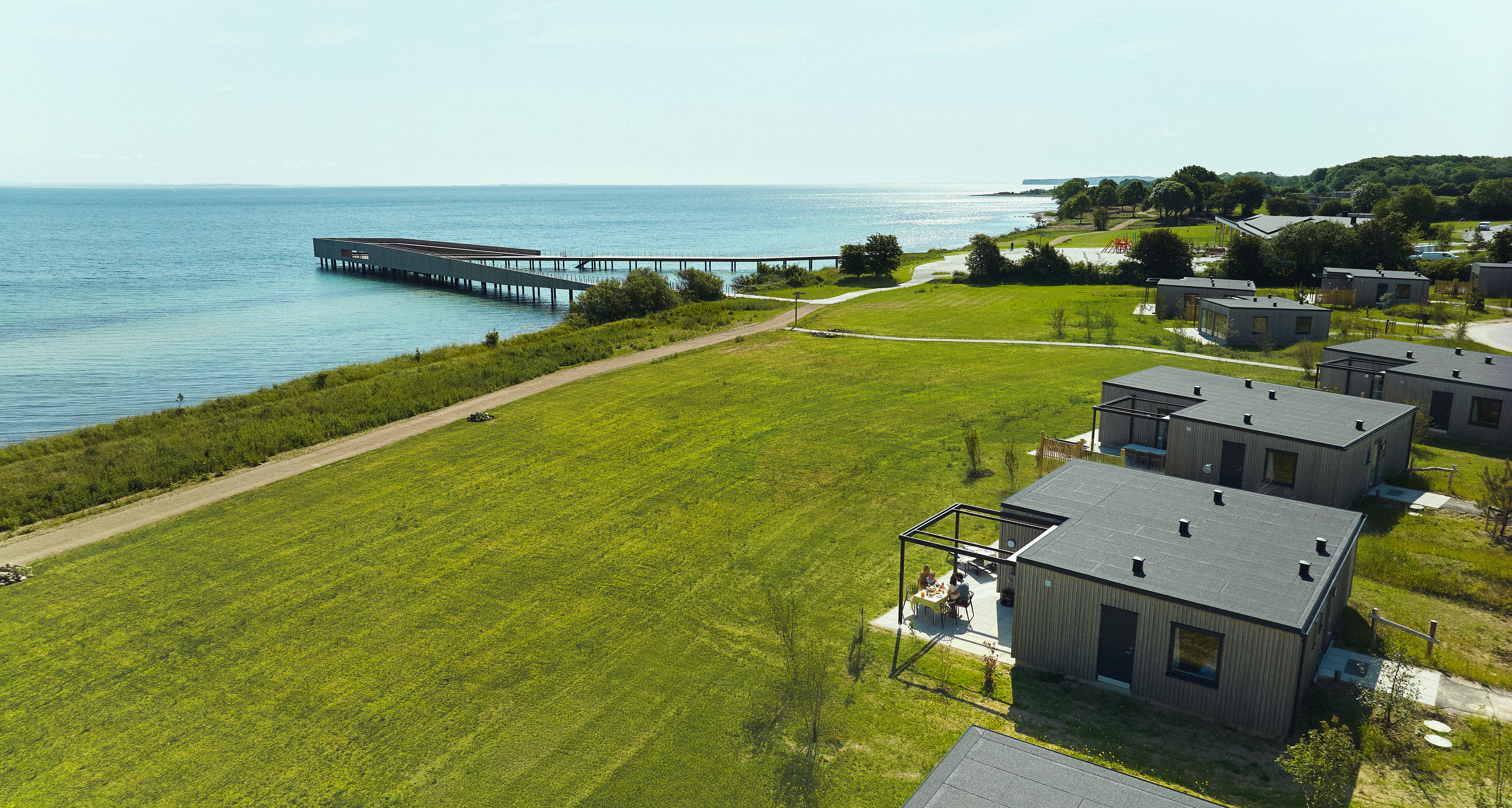 Nordborg Resort ligger helt ud til vandet